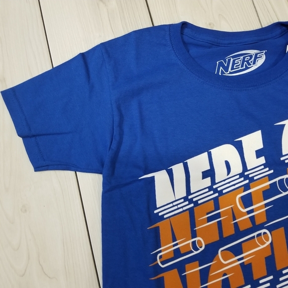 Blue short sleeve Nerf or Nothin shirt Size S (8) NWT - Picture 4 of 13
